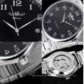 WINNER 021 fashion casual men mechanical watches stainless steel band silver case luxury automatic wristwatches